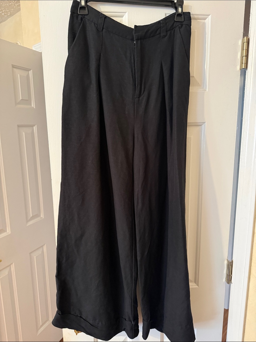 Sanctuary Black Wide-Leg High-Rise Pants